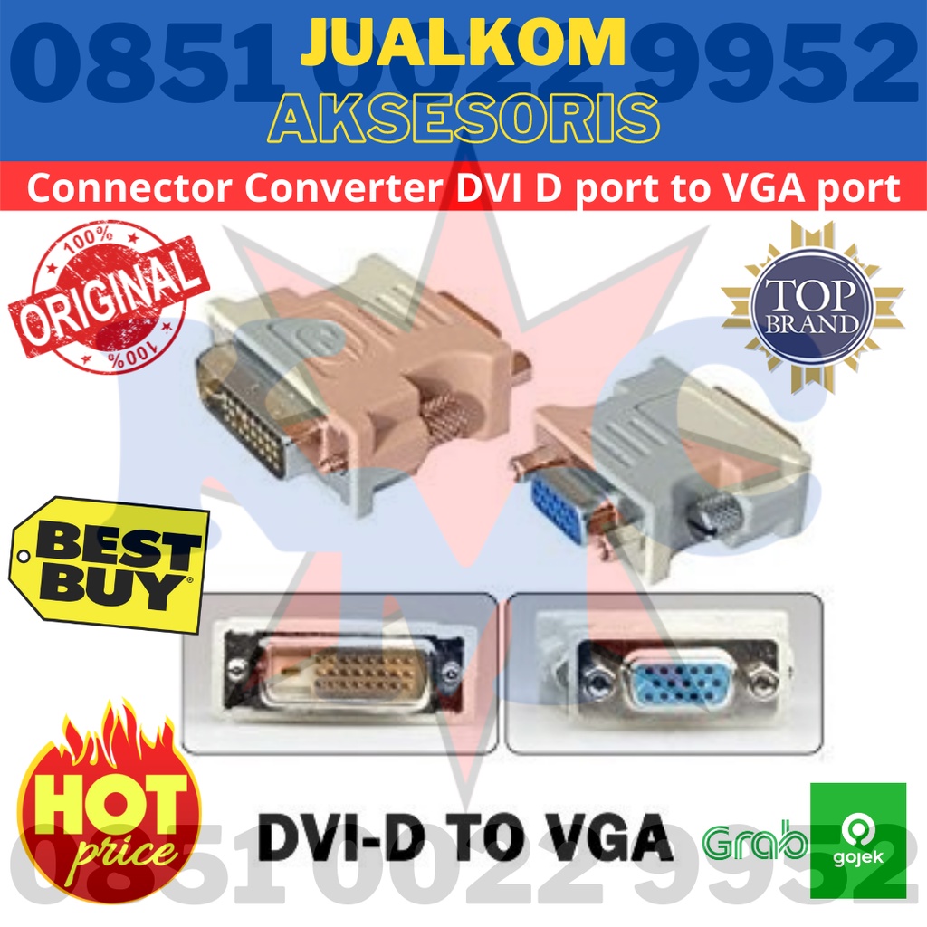 Connector Converter DVI port to VGA port