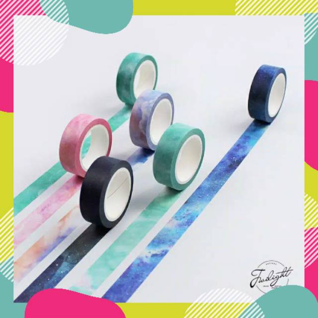 

WASHI TAPE SELOTIP SKY GALAXY UNTUK DEKORASI
