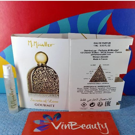 Vial Parfum OriginaL M.Micallef Secrets of Love Gourmet EDP 1 ml For Unisex Murah