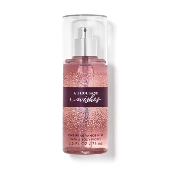 bath and body work body mist travel size thousand wishes