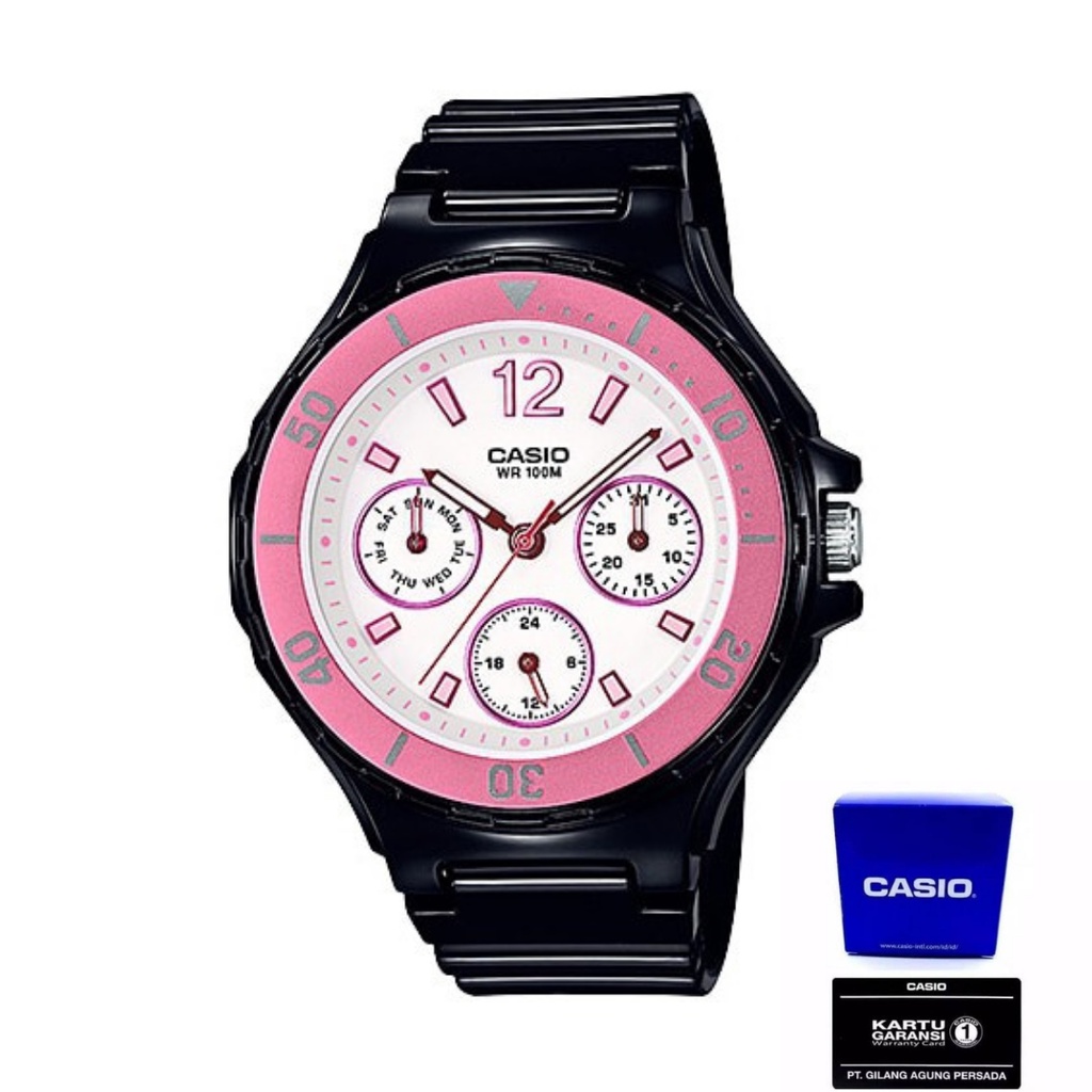 Casio Wanita LRW-250H-1A3VDF Jam Tangan Wanita Casio Original Analog Rubber Strap
