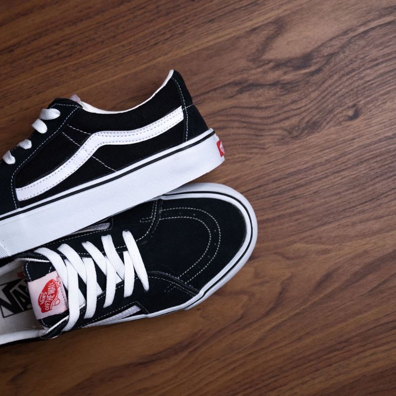 Sepatu Vans SK8 Low Black-White / Vans SK8 Classic Terlaris / Vans SK8 Import Hight Quality / Vans Sketboard classic SK8 Premium BNIB