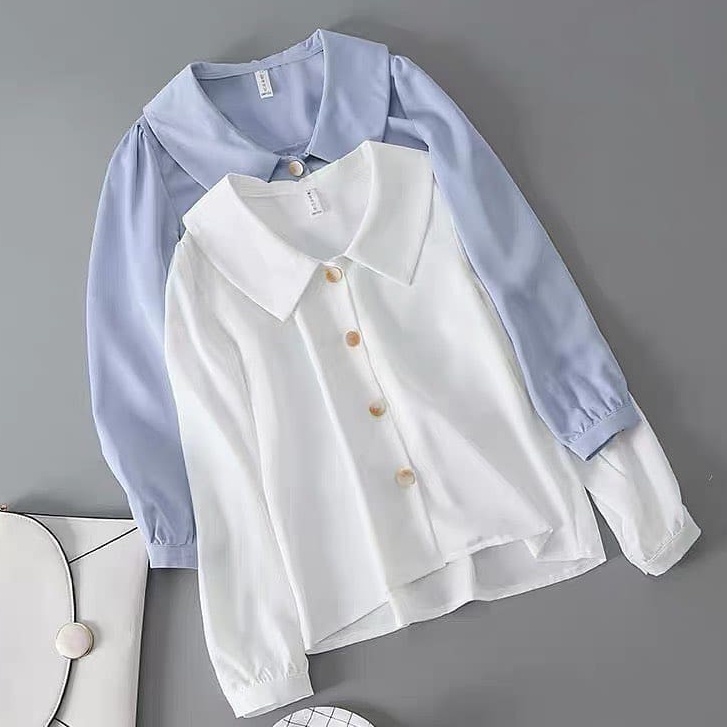   cod   outfit terlaris  aba top atasan blouse buttons fashion korean style muslim wanita premium
