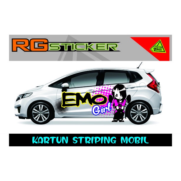 stiker striping kartun mobil avanza innova calya ertiga dll