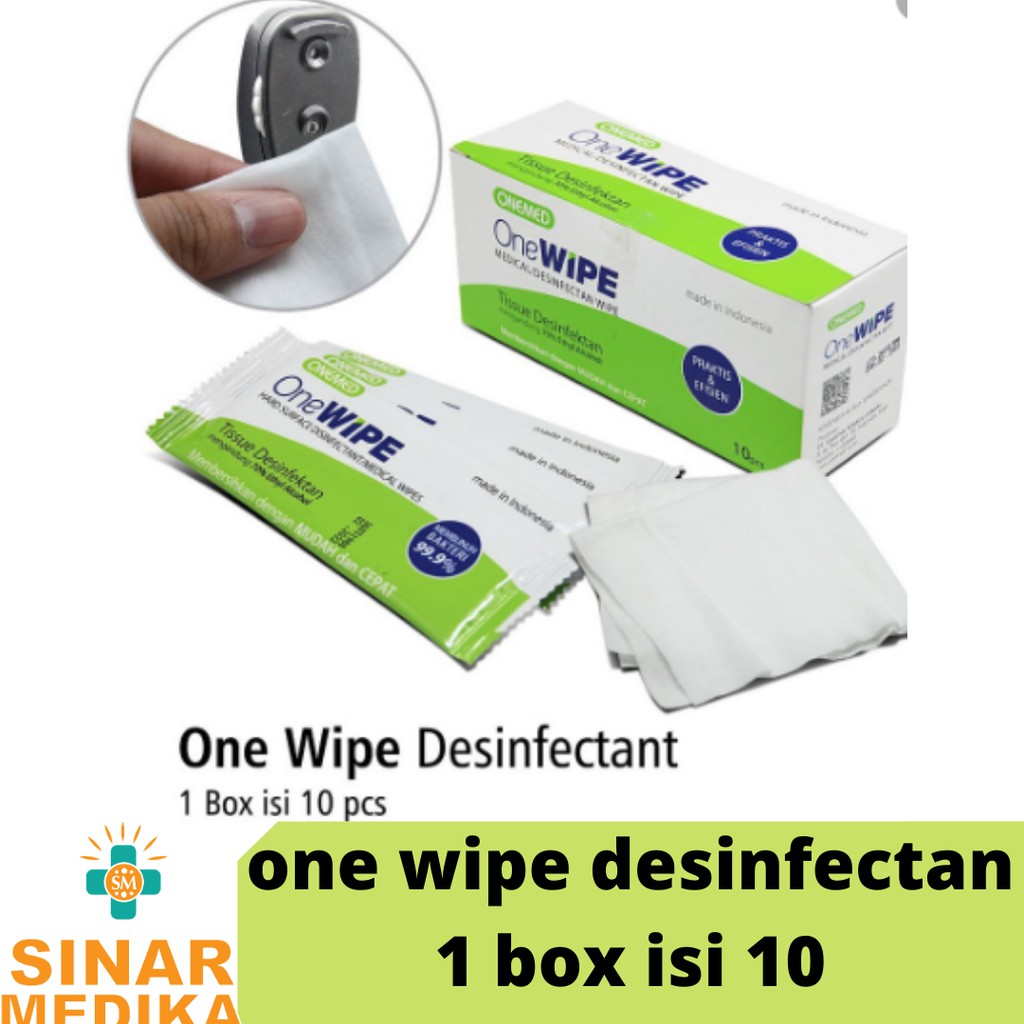 ONE WIPES . TISSUE DESINFEKTAN 1 BOX ISI 10 PCS