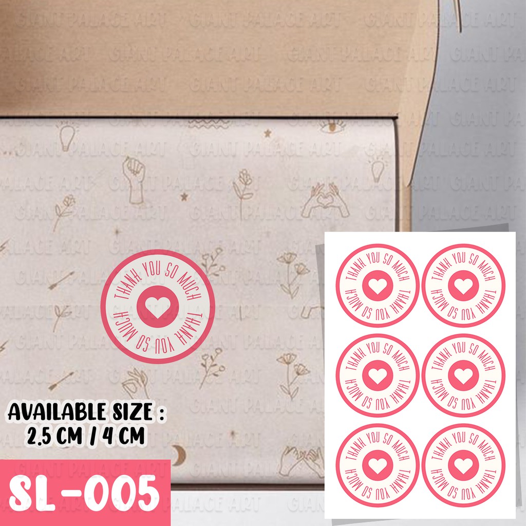 

[GIANT PALACE] 135 PCS LABEL PRODUK / THANKYOU STICKER / STICKER THANK YOU MURAH SL 005