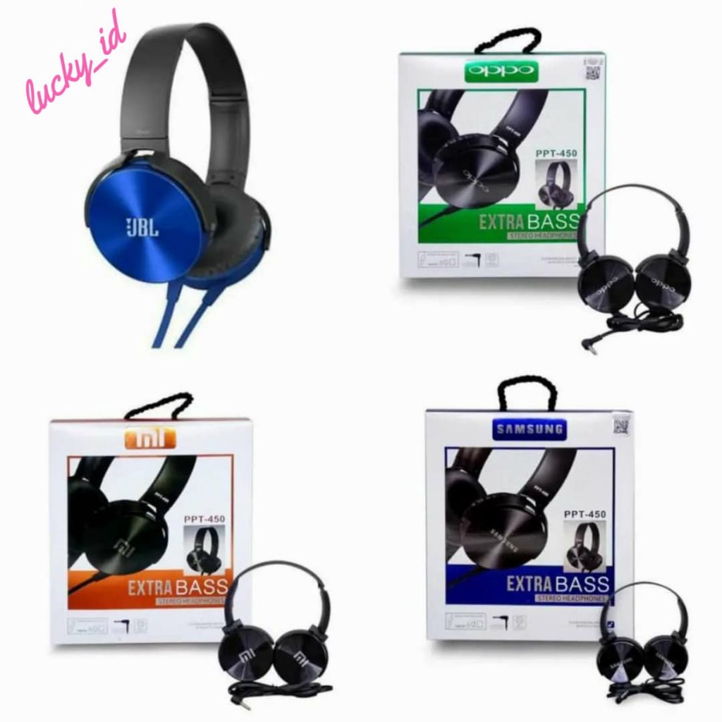 Headphone Headset  Handsfree Bando Samsung PPT-450 EXTRA BASS