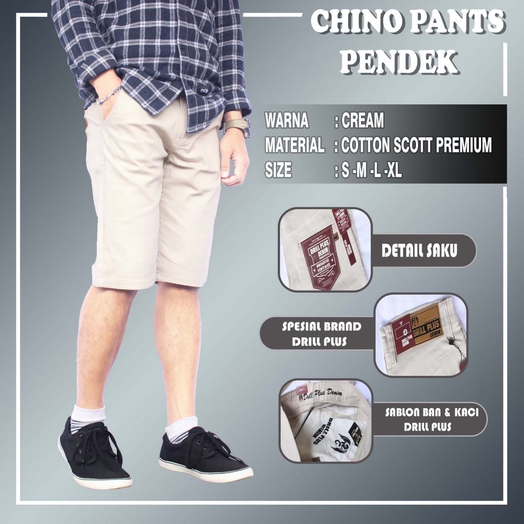 CELANA PENDEK CHINO PRIA PREMIUM QUALITY TERMURAH