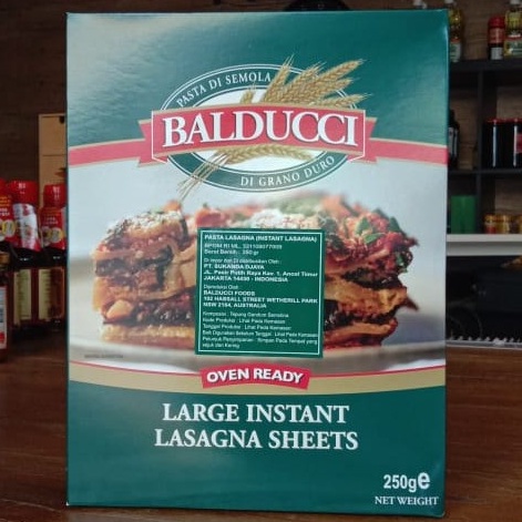 

[oddsolshop] pekanbaru/Balducci Oven Ready Large Instan Lasagna Sheets 250GR Pasta Masakan Itali