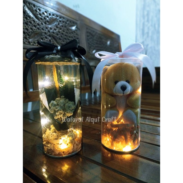 Tabung mika bucket/Kado ulang tahun/Bucket dalam mika/hadiah jar boneka