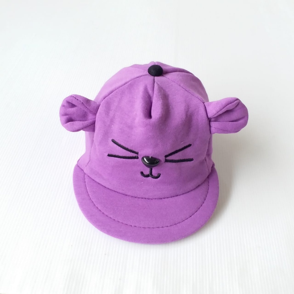 stoberi baby - TOPI MEOW CATS Topi Anak Lucu Model Apollo Usia 0 Sampai 1 Tahun Kualitas Terbaik