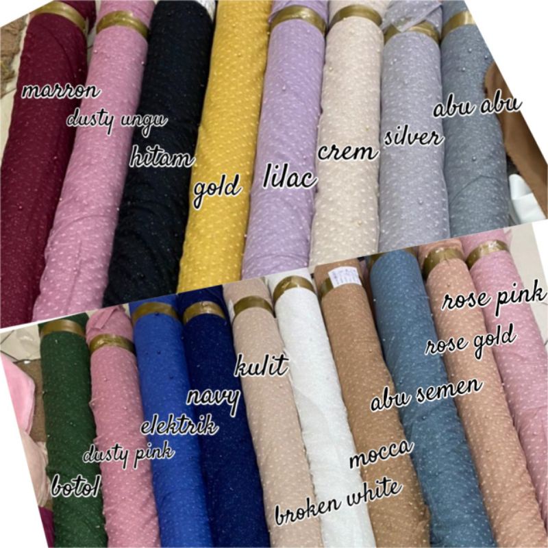 KAIN TILE GLITER PAYET MUTIARA