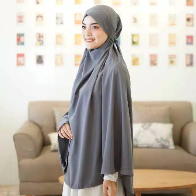 TERPOPULER French Khimar Sz L Wolfis Grade A Elegan