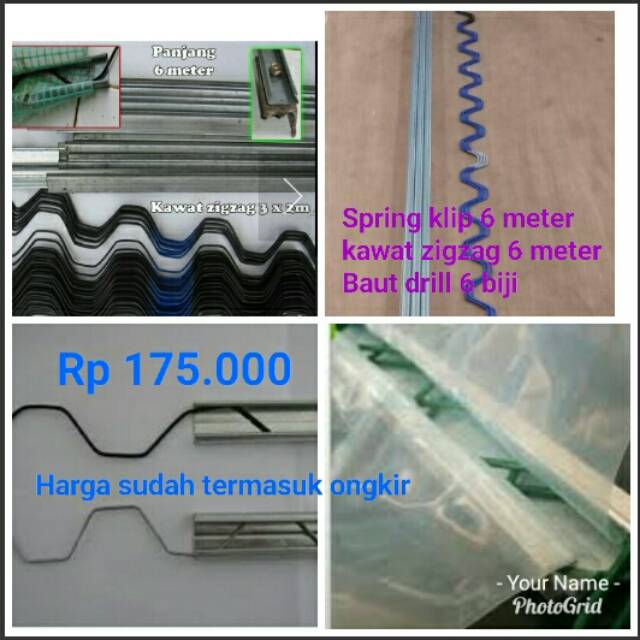 Spring Clip Penjepit Plastik UV 6 meter lengkap