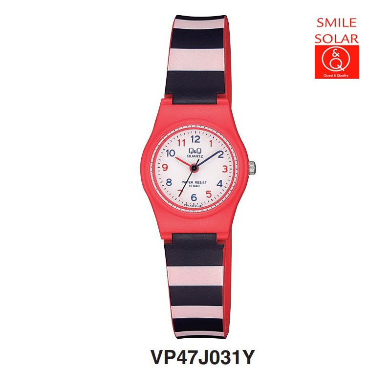 SALE Jam Tangan Remaja &amp; Anak Wanita Rubber Motif Analog Original Q&amp;Q QNQ QQ VP47 VP47J Series