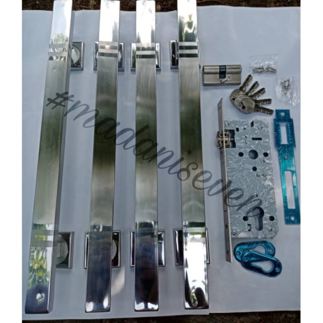 Handle Pintu Rumah set Tarikan Pintu Rumah set kotak + kunci