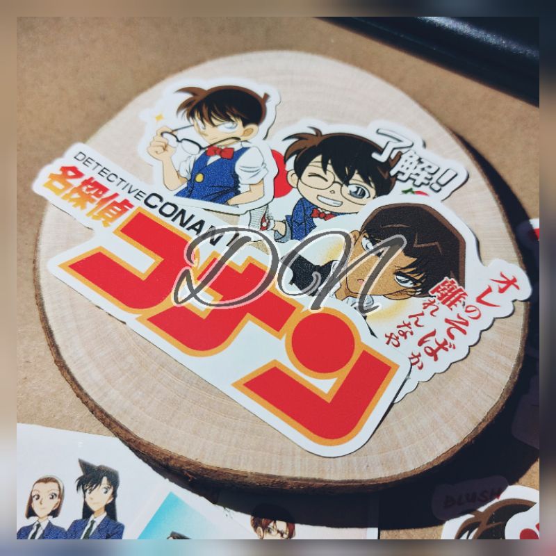 

isi 18 pcs Stiker kertas detective conan sticker kertas glossy karakter anime