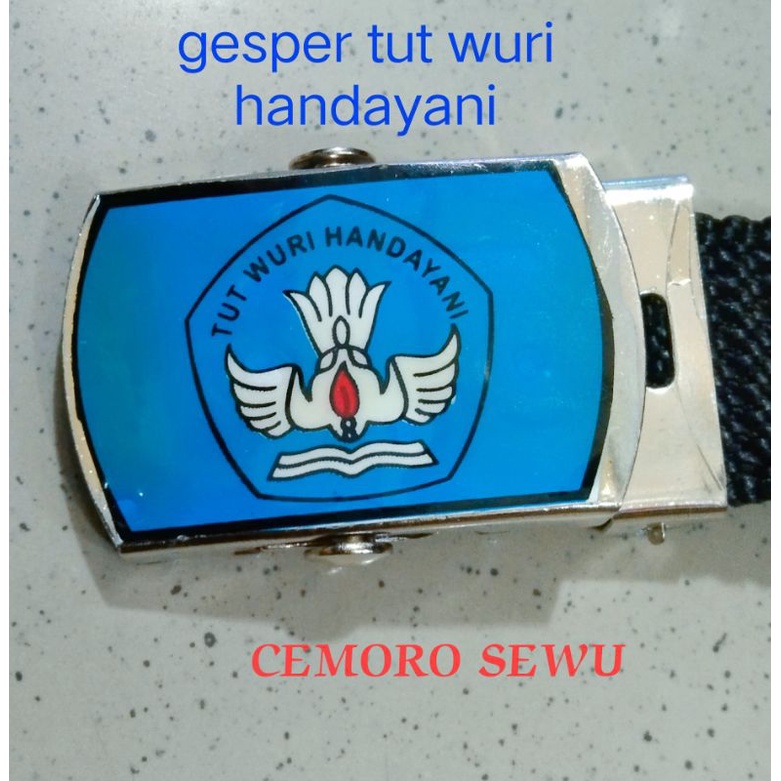 gesper ikat pinggang biru Tut Wuri Handayani (kecil utk kls 1 - 4)