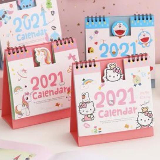 

Rekomendasi Kalender Calendar Meja 2021 Unicorn Hello Kitty Totoro Stitch Doraemon Panda .....