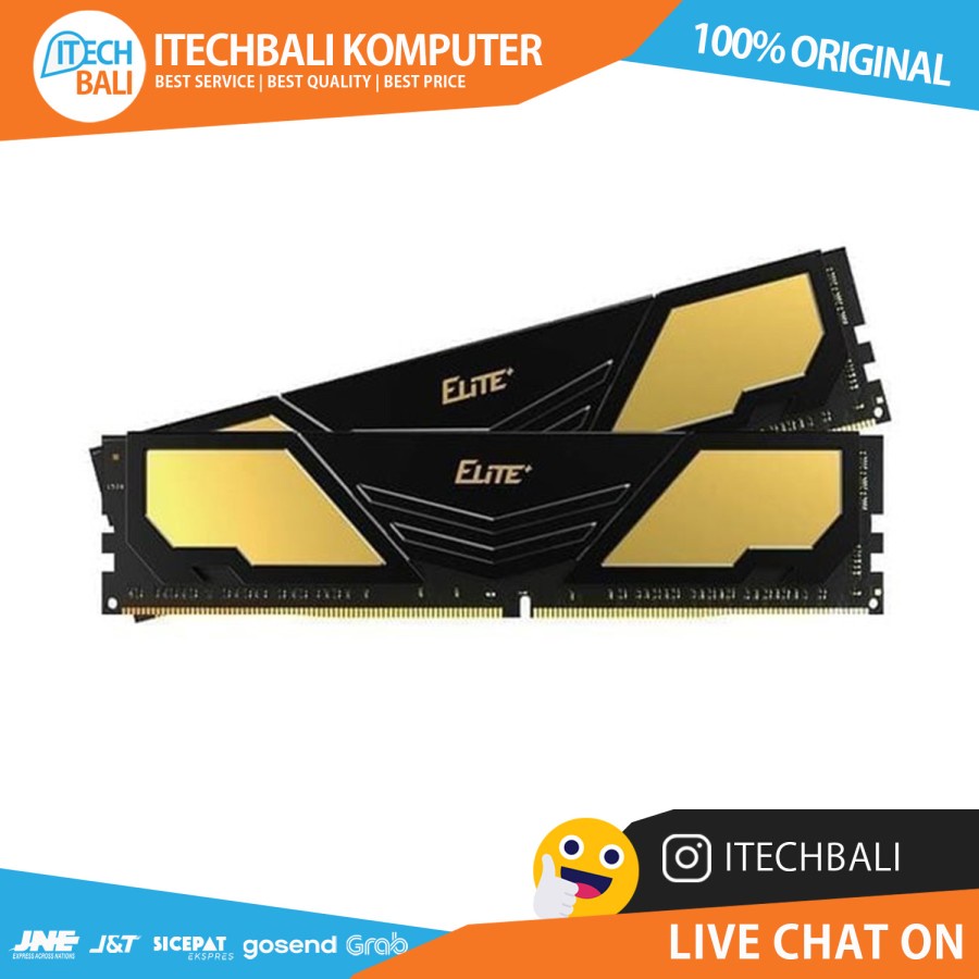 RAM TEAM Elite Plus 16GB (2x8GB) DDR4 3200Mhz PC |ITECHBALI