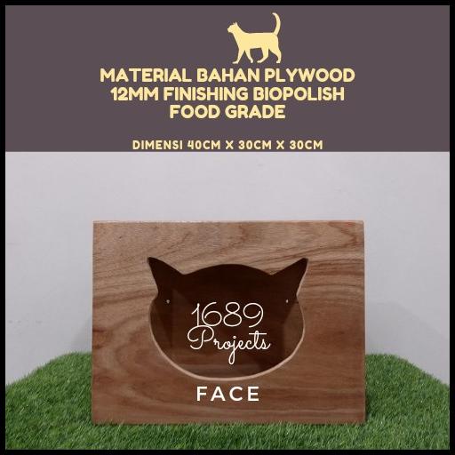 Rumah Kandang Kucing Kayu Cat House Playground Custom