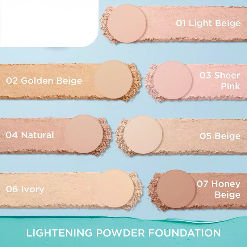 Wardah Lightening Powder Foundation Light Feel 12gr - Powder Foundation Wardah Halal Original BPOM