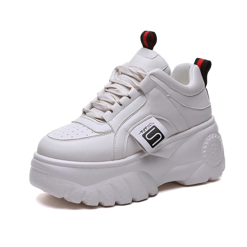 white high platform sneakers