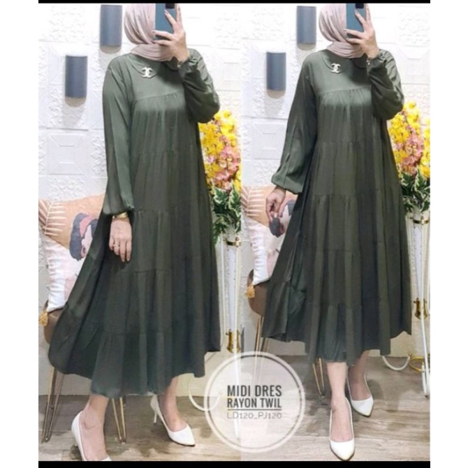 DRESS MEDY RAYON PREMIUM ORI TERLARIS 2021