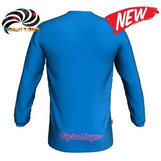  Jual  Jersey sepeda  dan Trail  TLD Biru List Pink Murah  