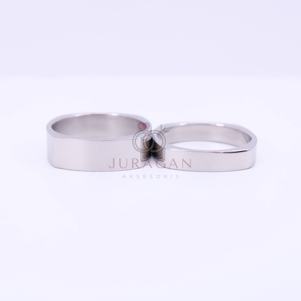 [HIGH QUALITY] Cincin Couple BUCIN R98 Titanium Ukir Nama + Box Cincin Beludru + BONUS Gelang Couple