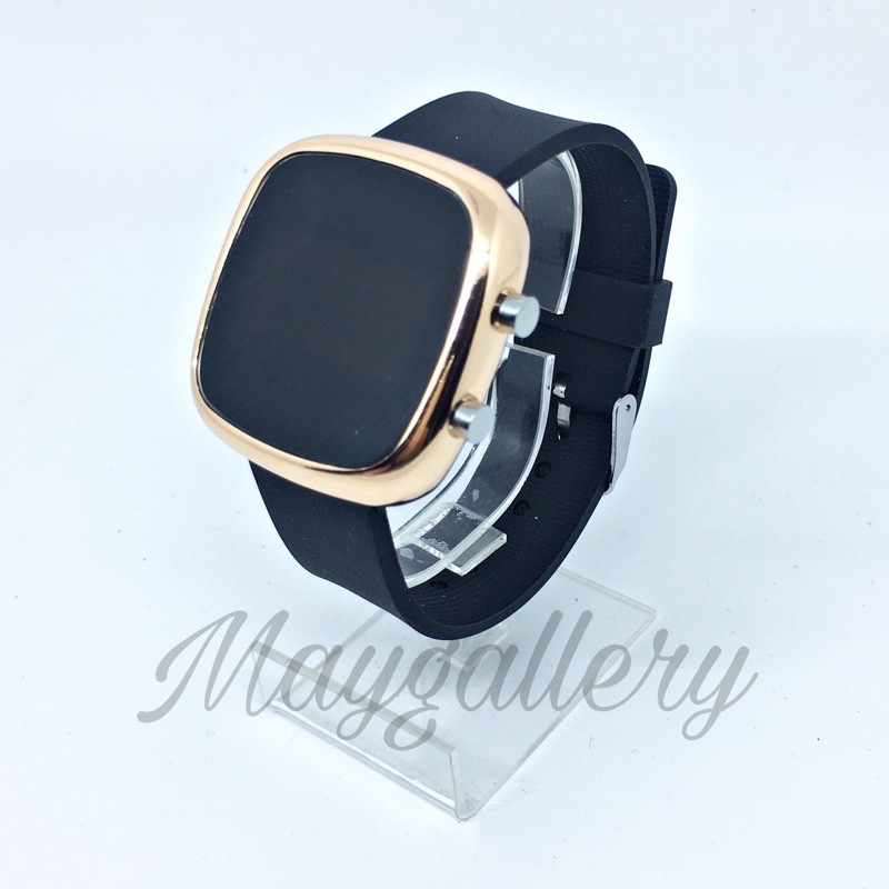 Jam Tangan Led Watch Oval (Free Gift)-Hitam rosegold