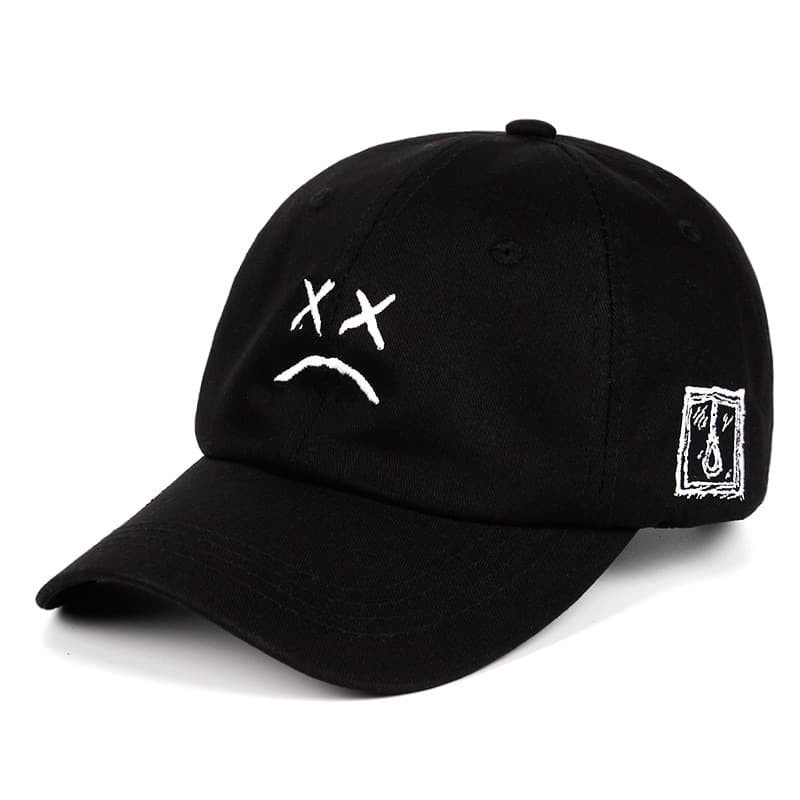 Topi Baseball Snapback Marshmello Sad - Black