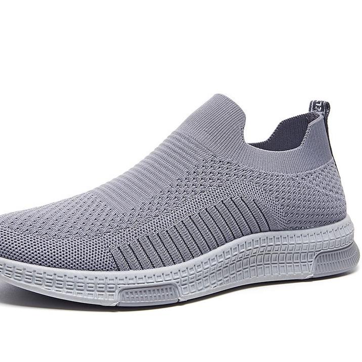 Toseyog 004 Sepatu Kanvas Pria Rajut Tanpa Tali Sepatu Pria Sport men Sneakers 