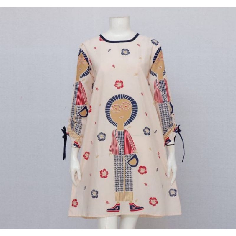 Tunik Dress Bu Tejo Batik Asli Solo Dengan Bahan Katun Halus Cocok Dikenakan Dalam Segala Acara