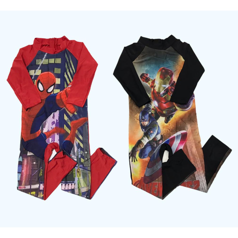 BAJU RENANG DIVING ANAK MUSLIM LENGAN PANJANG MOTIF IMPORT