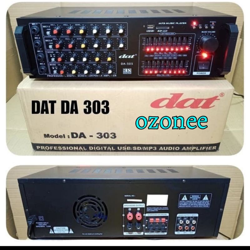 AMPLI KARAOKE DAT DA 303 AMPLIFIER DAT DA 303 ORIGINAL