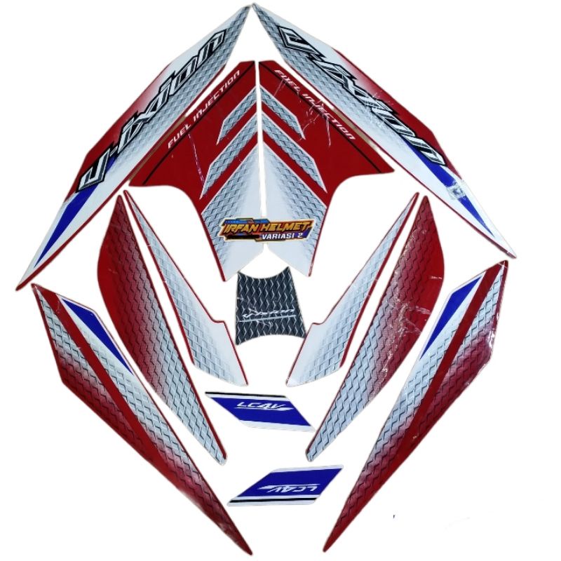 STIKER MOTOR VIXION JAGUAR TAHUN 2014 MERAH STIKER MOTOR STANDAR BERKUALITAS LIS MOTOR TERBAGUS LES 