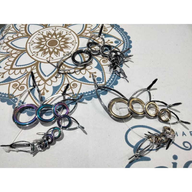 Ring guide Kseries non fuji Gold. Pelangi. Hitam. 1set isi 9pcs