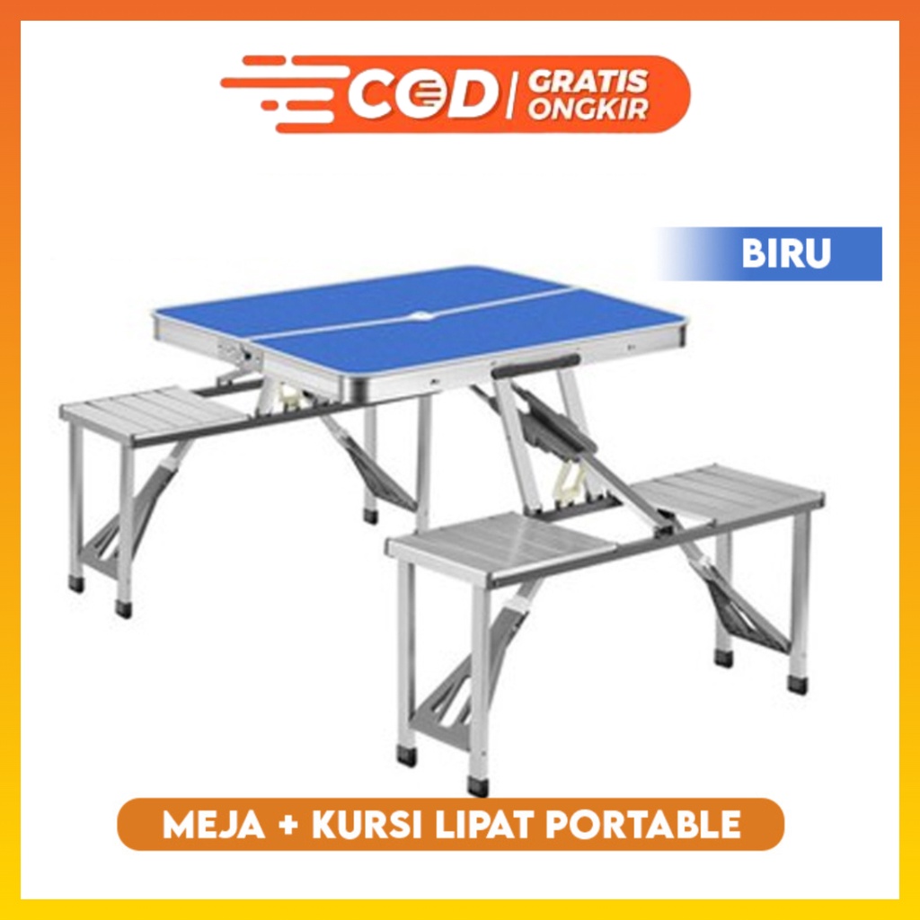 Meja Kursi Lipat  Meja Lipat Outdoor Indoor bahan Almunium WHFURNITURE