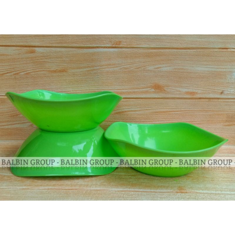 promo 6 picis isi 3 piring kotak dan 3 mangkuk sup // piring kotak 23 cm // mangkok sup 17,5 cm // spesial berkualitas food grade