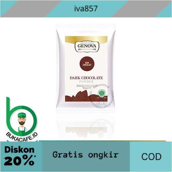 

PROMO Genova Dark Chocolate Powder 1 kg - Bubuk Minuman GRATIS ONGKIR