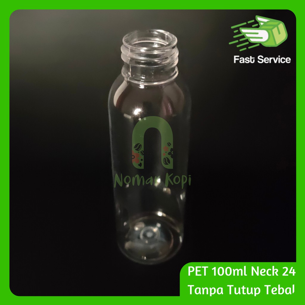 BOTOL PET 100ml Fliptop Bening KOSMETIK SABUN HAND SANITIZER