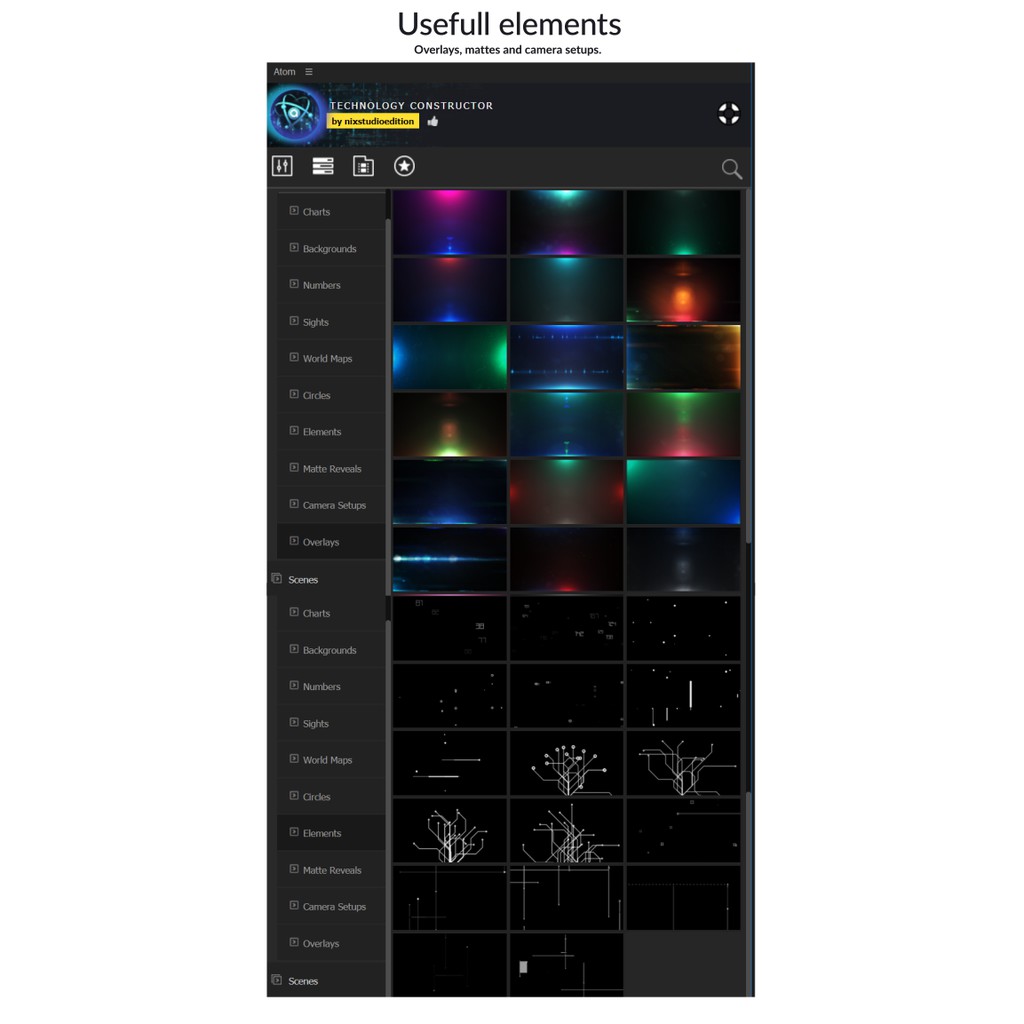 AtomX - Technology Constructor - After Effect (Extension)