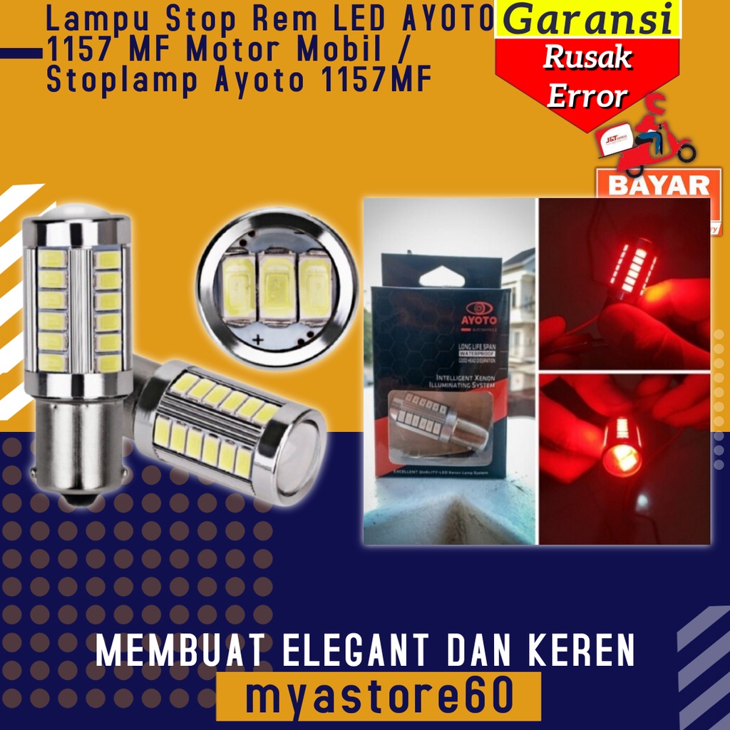 Lampu Stop Rem Belakang LED AYOTO 1157 MF Aksesoris Sparepart Motor Mobil Stoplamp Ayoto 1157MF