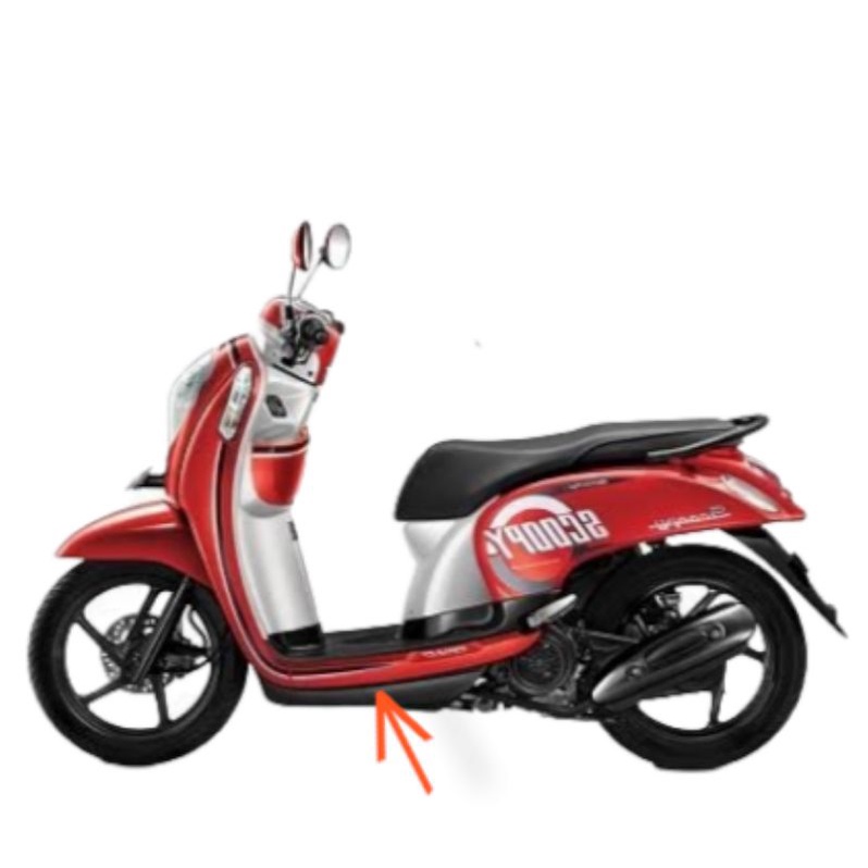 Bordes bawah kanan kiri scoopy fi injeksi old lama red merah win