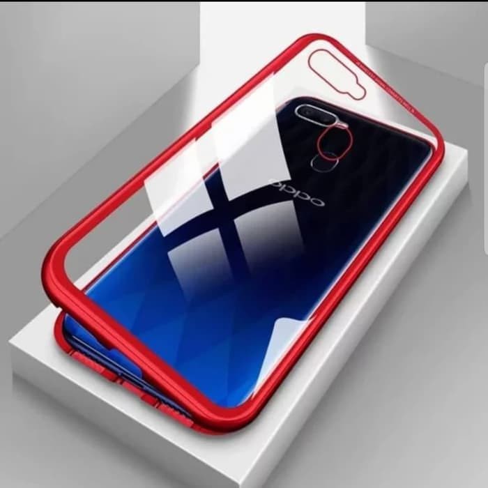 Premium 2in1 Case Magnetic Glass Transparant For Type Oppo A5S