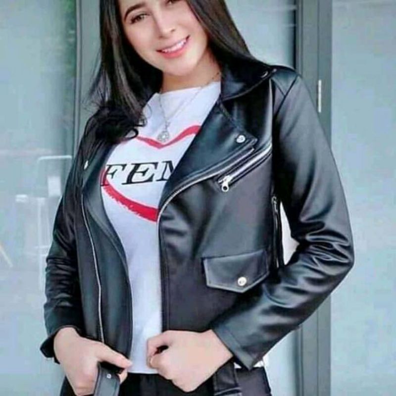 Jaket Kulit Wanita/Jaket Kulit Keren /Jaket Kulit Wanita Viral /Jaket Kulit Original