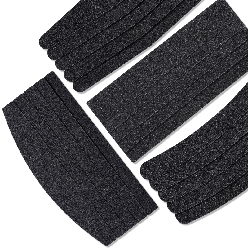 Pad Amplas Bentuk Bulan Sabit Warna Hitam Dengan Plat Metal Untuk Nail Art