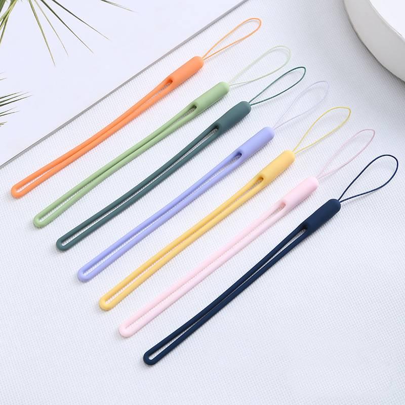 Tali Lanyard Bahan Silikon Warna Acak Untuk Handphone / Kamera / Gantungan Kunci