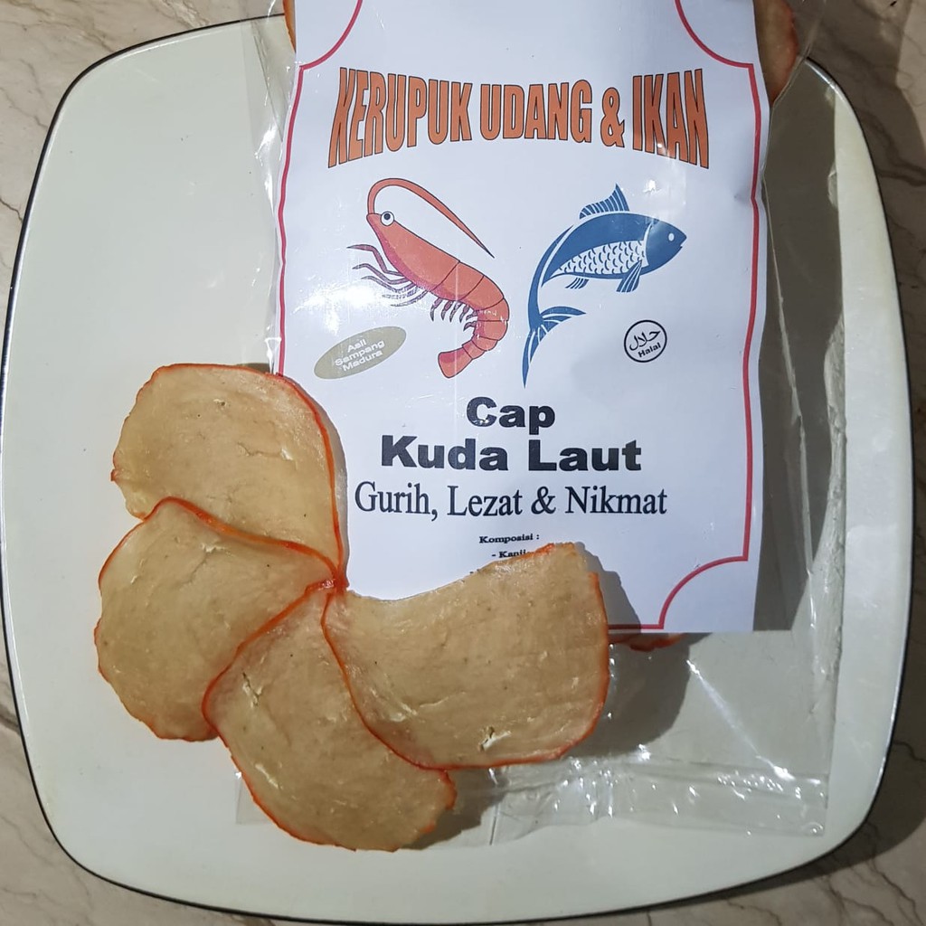 

Kerupuk Kipas Rasa Ikan dan Udang 250 gram / Kerupuk Mentah Asli Madura